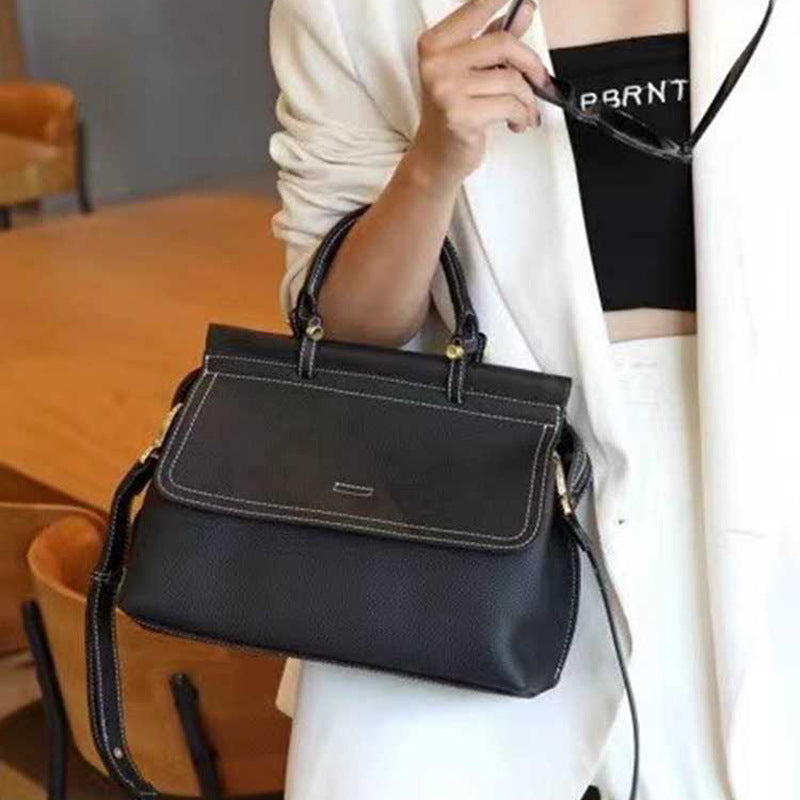 Women's First Layer Cowhide Leather Commuter Large Handbags