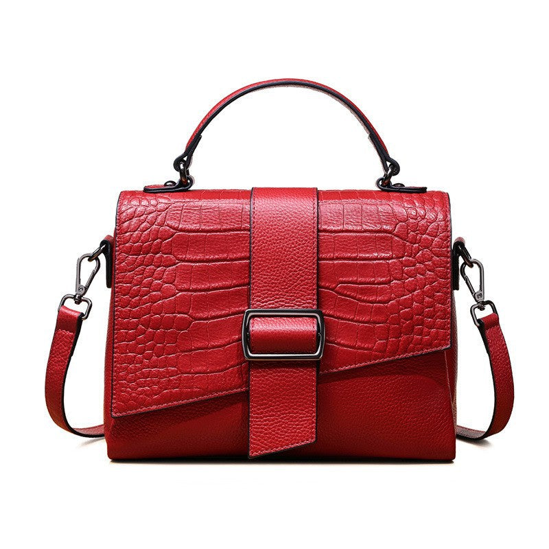 Women's Leather Simple First Layer Fashion Large Handbags