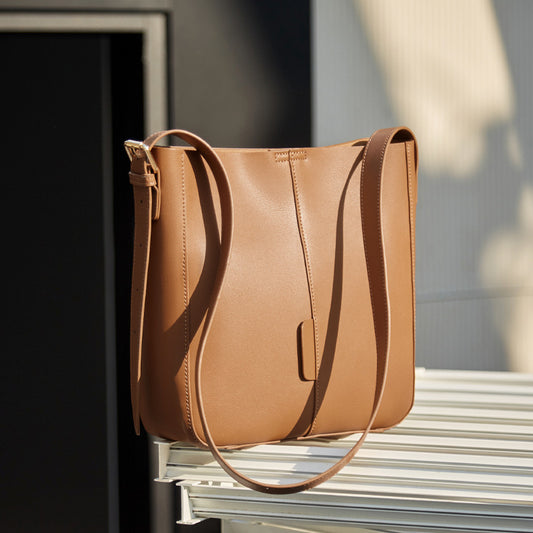 Women's Slouchy Summer High-grade Genuine Leather Bucket Bags