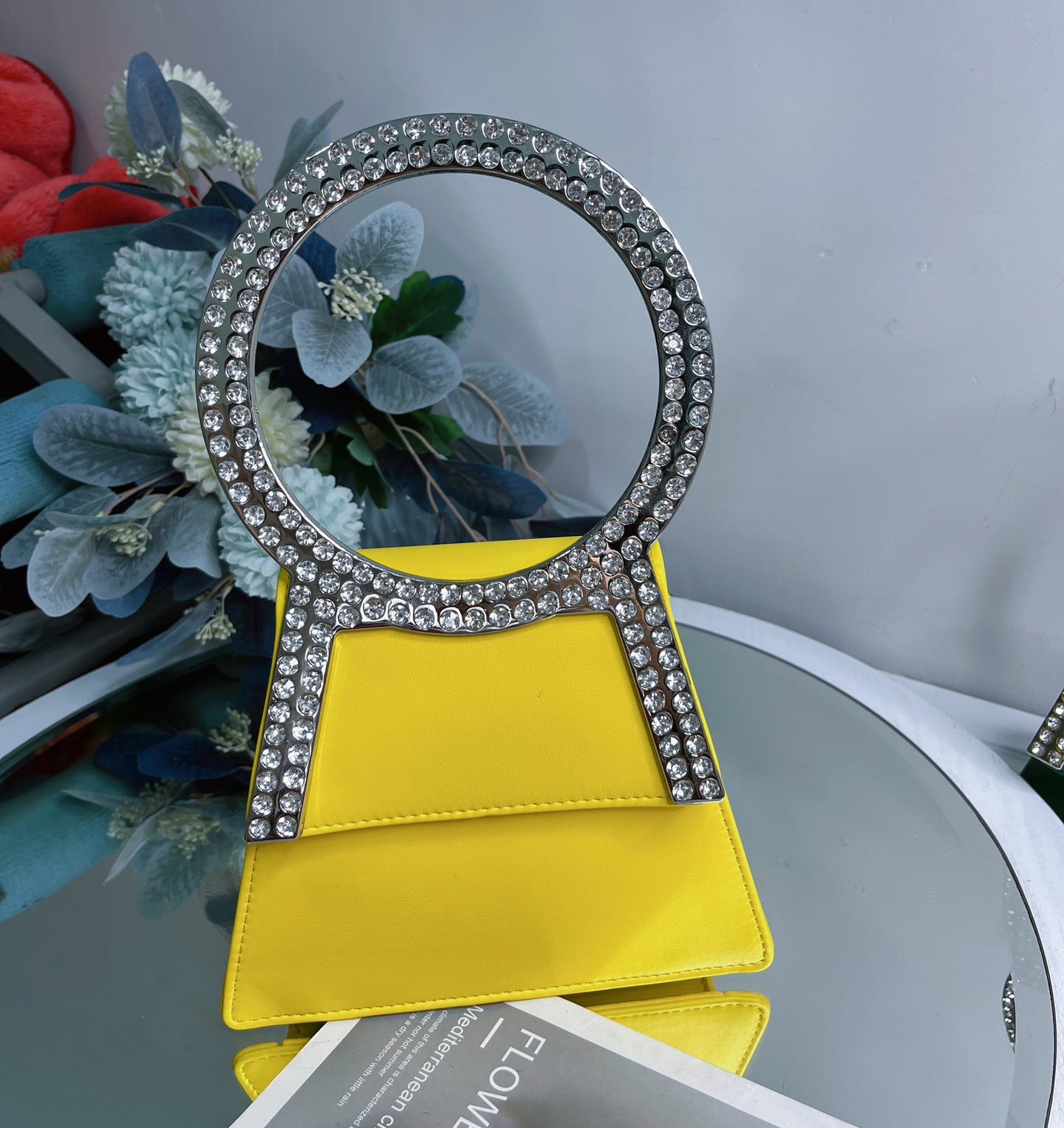 Diamond Round Fairy Super Flash Rhinestone Crossbody Bags