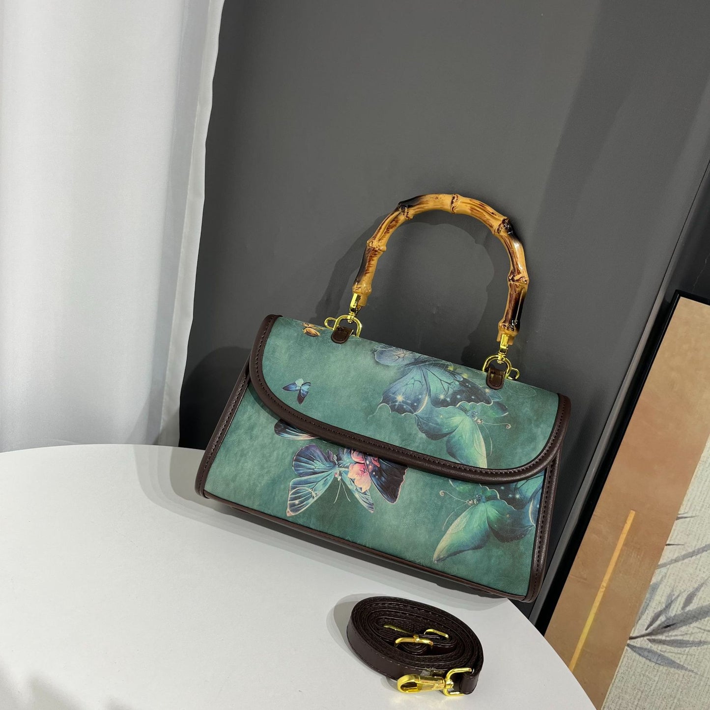 Women's Elegant Chinese Style Retro Pattern Yarn Handbags