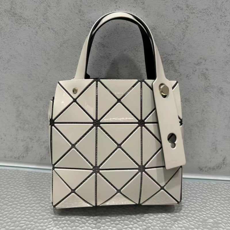 Women's September Underarm Geometric Diamond Pattern Box Shoulder Bags