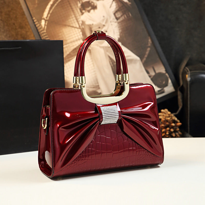Women's Fashion Mom Elegant Bow Diamonds Handbags