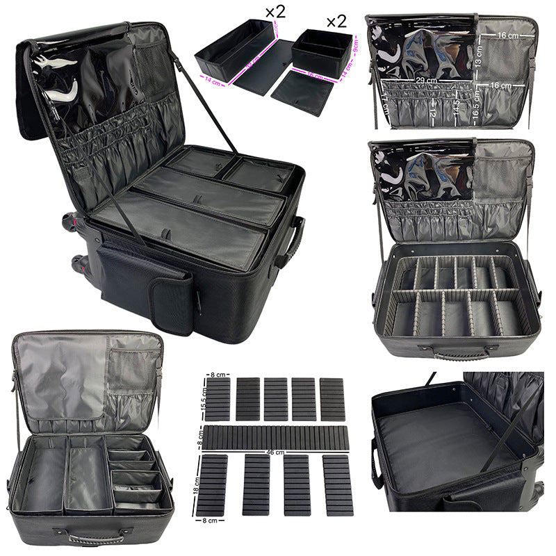 Cosmetics Toolbox Makeup Artist Box Partition Cosmetic Cases