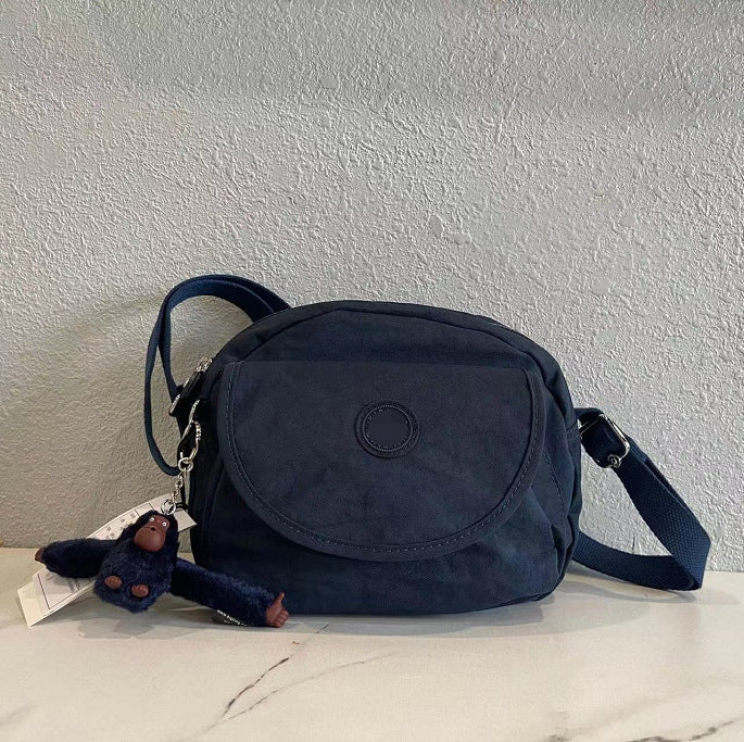 Women's Summer Monkey Fashion Nylon Round Flap Crossbody Bags