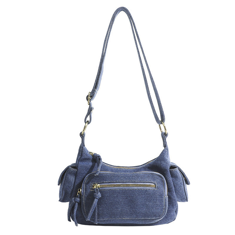 Women's & Men's Classic Creative Retro Blue Denim Men's Bags