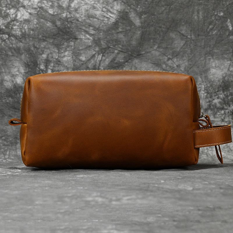 Men's Genuine Leather Clutch Crazy Horse Multifunctional Men's Handbags
