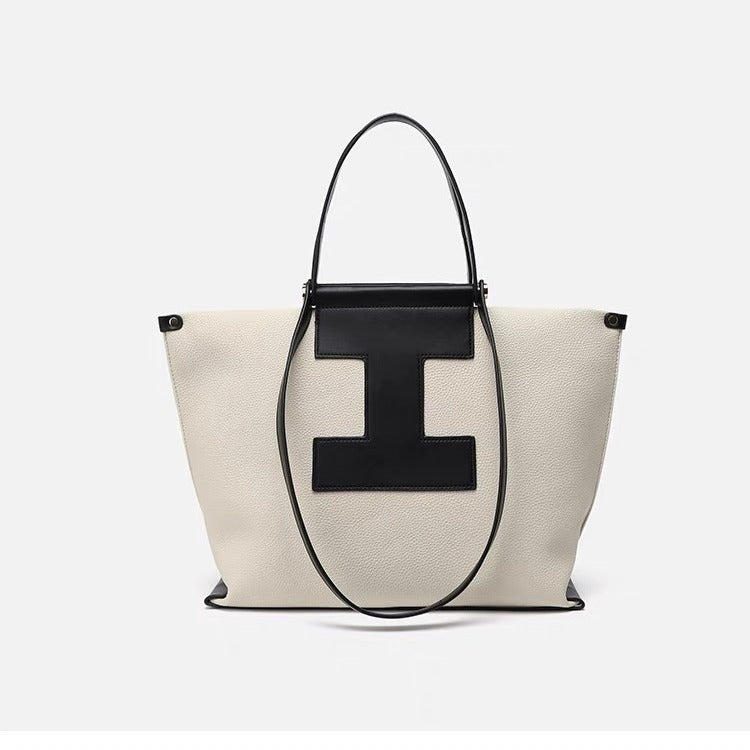 Large Capacity Totes Cowhide Vegetable Basket Shoulder Bags