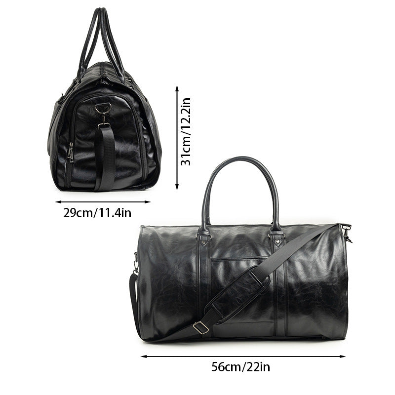 Men's Carrying Cloth Leather Clothing Duffel Convertible Suit With Travel Bags
