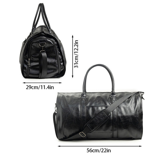 Men's Carrying Cloth Leather Clothing Duffel Convertible Suit With Travel Bags