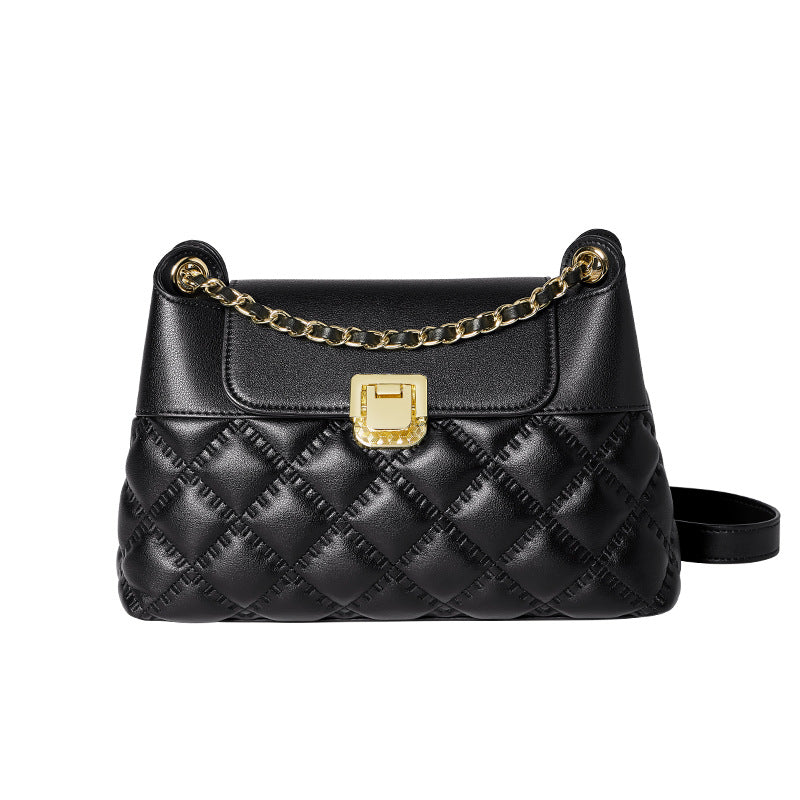 Women's Creative Slouchy Chain Genuine Leather Shoulder Bags