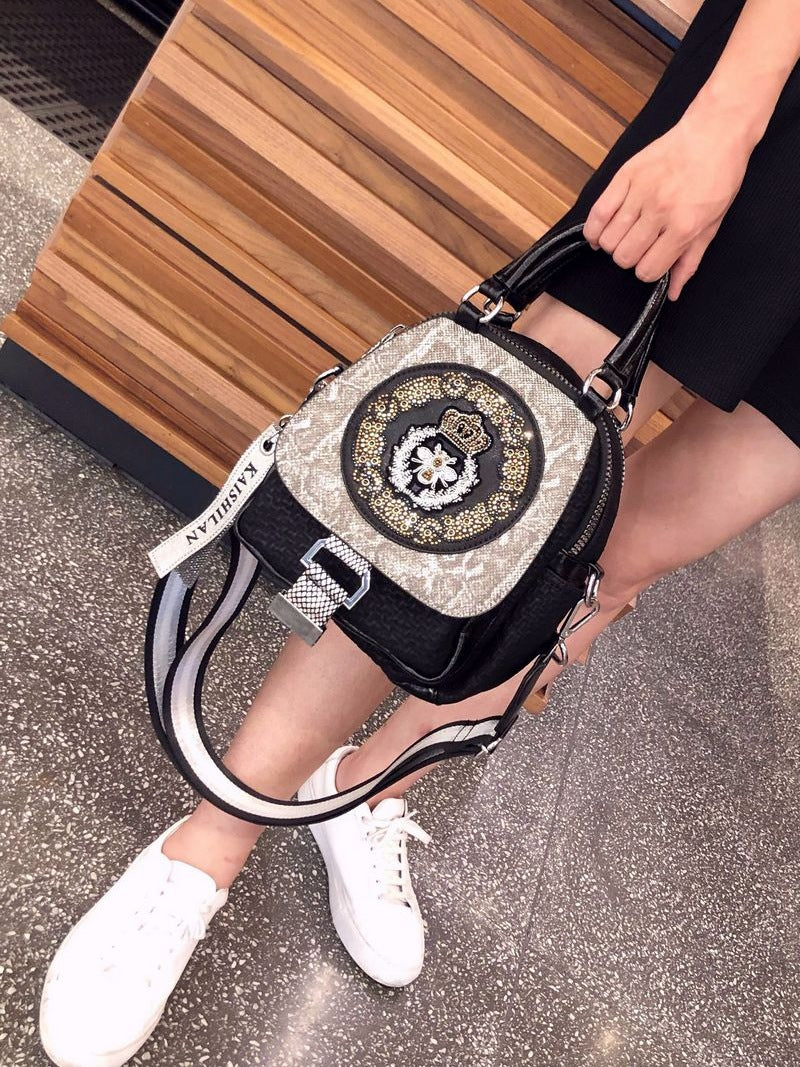 Women's Hot Rhinestone Fashion Trendy High-grade Leather Shoulder Bags