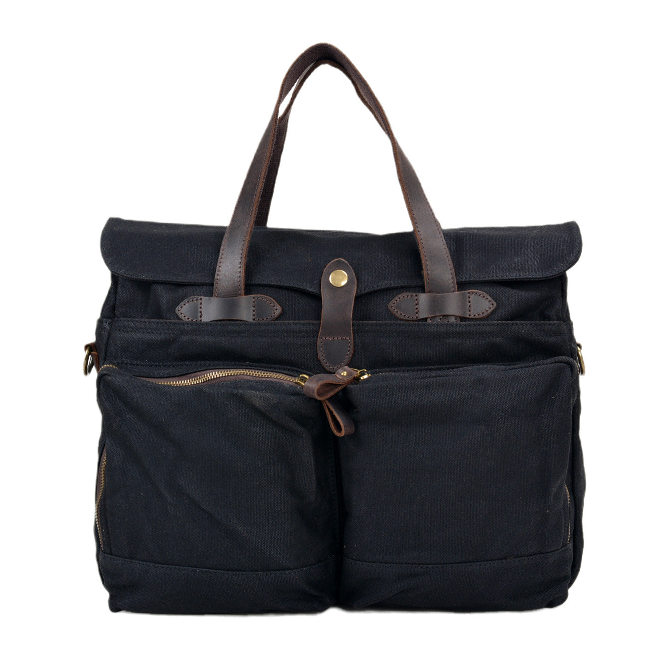 Men's Retro Soft Oil Wax Canvas Business Men's Briefcases