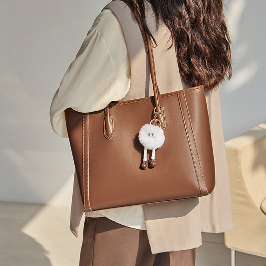 Women's Large Capacity Commuter Summer Genuine Leather Bags