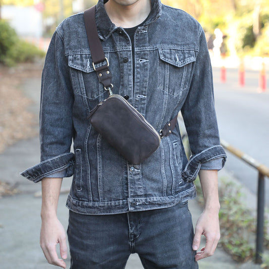 Elegant Simple Mobile Personality Fashion Clutch Men's Shoulder Bags
