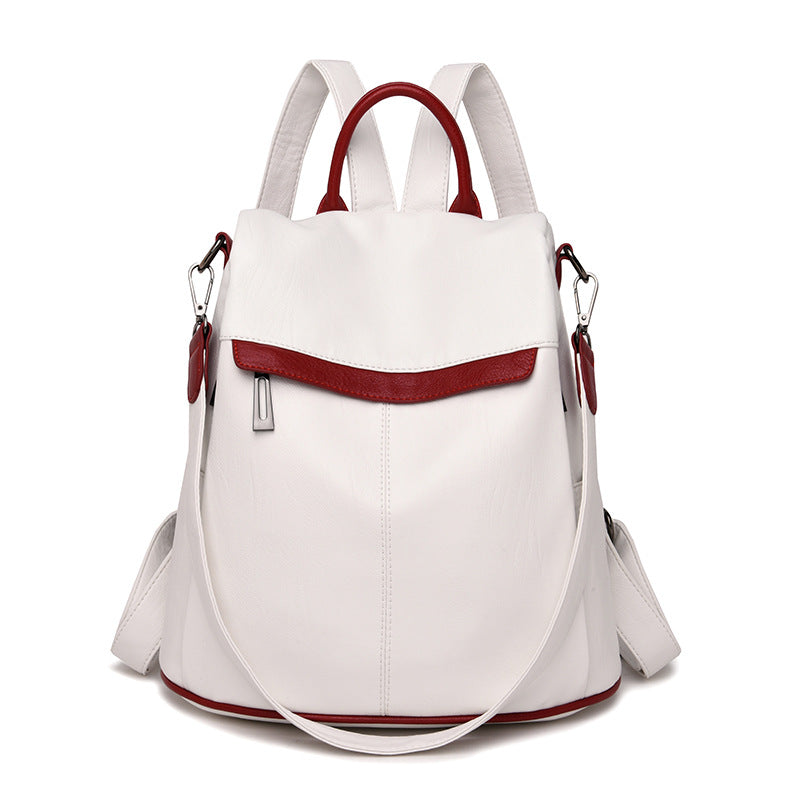 Women's Leather Pattern Stitching Fashion Textured Female Backpacks
