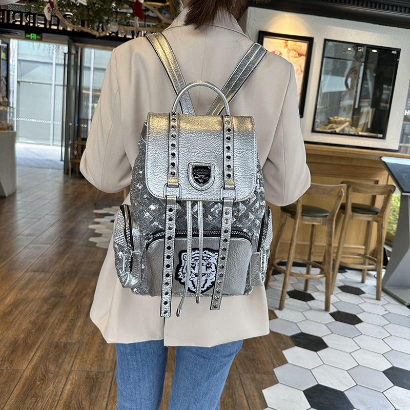 Women's Trendy Unique Versatile British Style Drawstring Backpacks