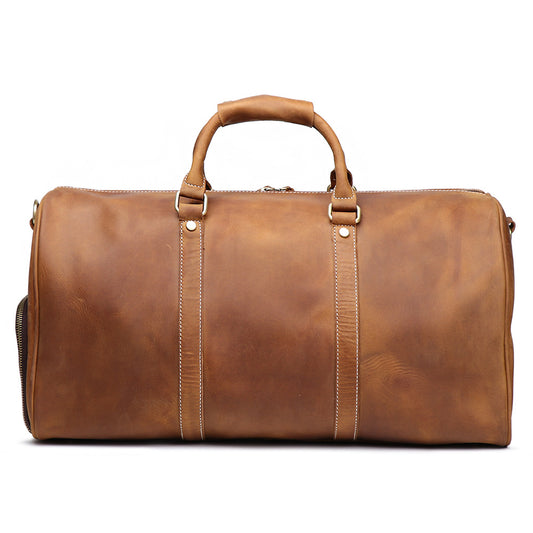 Men's Leather Portable Crazy Horse Female Business Travel Bags