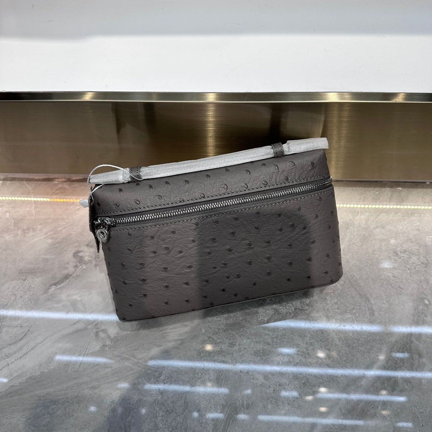 Women's Genuine Leather Lunch Box Kelly Lychee Pattern Shoulder Bags