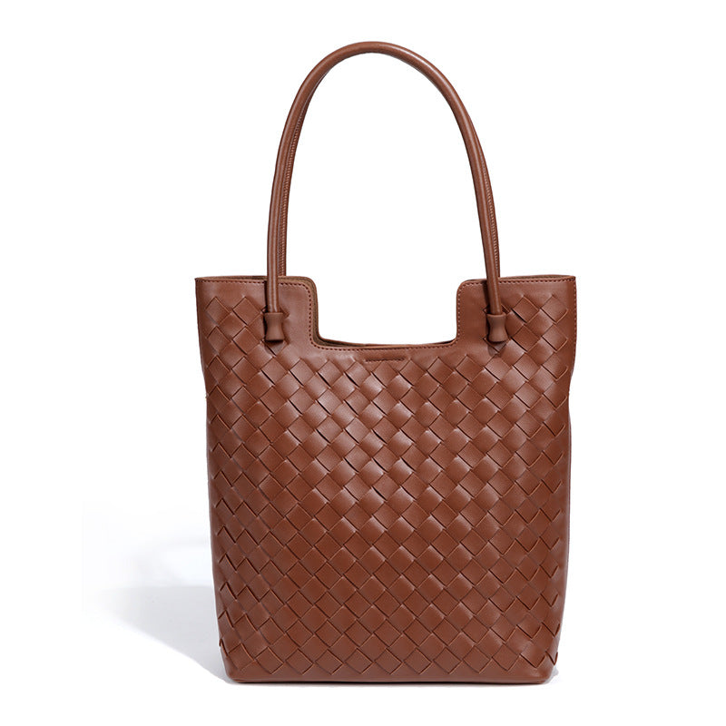 Women's Fashion Woven High-grade Super Soft Leather Tote Bags