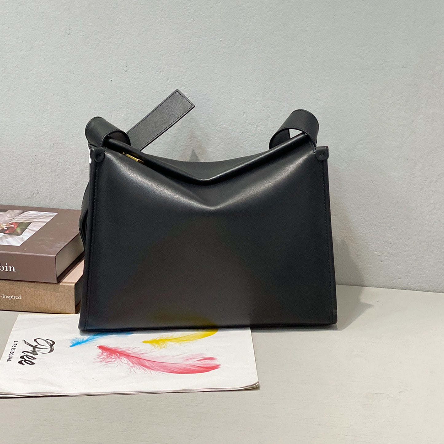Women's French Minority Genuine Leather Portable Large Shoulder Bags