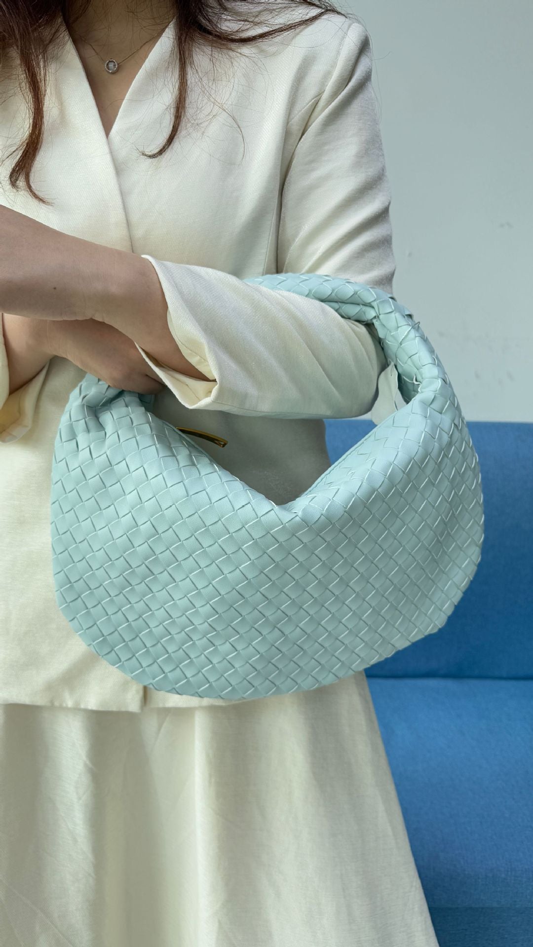 Women's High-grade Woven Stylish Underarm Large Capacity Tote Bags