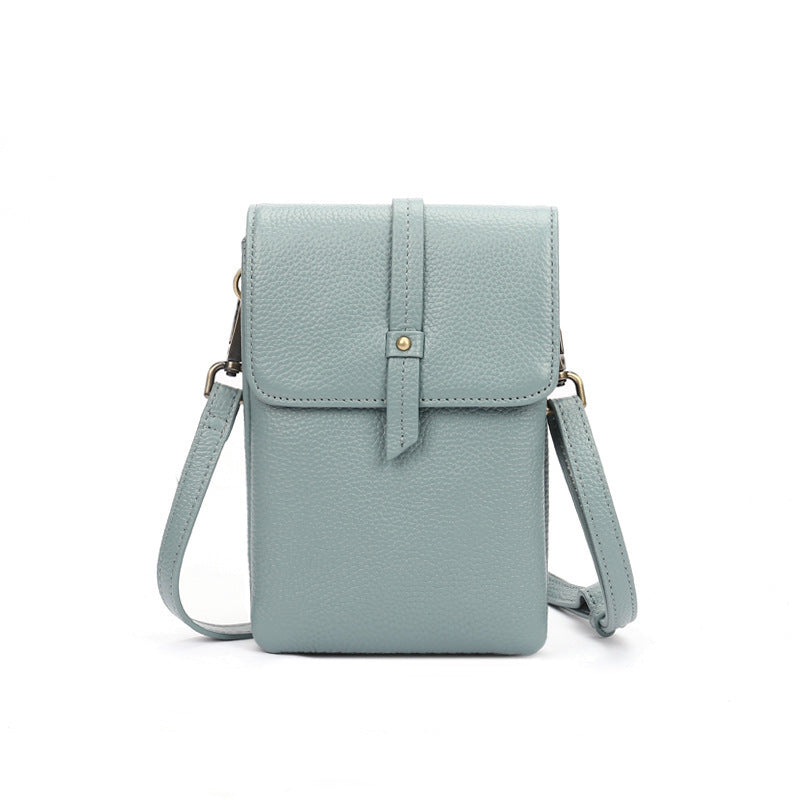 Women's First Layer Cowhide Simple Cell Lightweight Bags