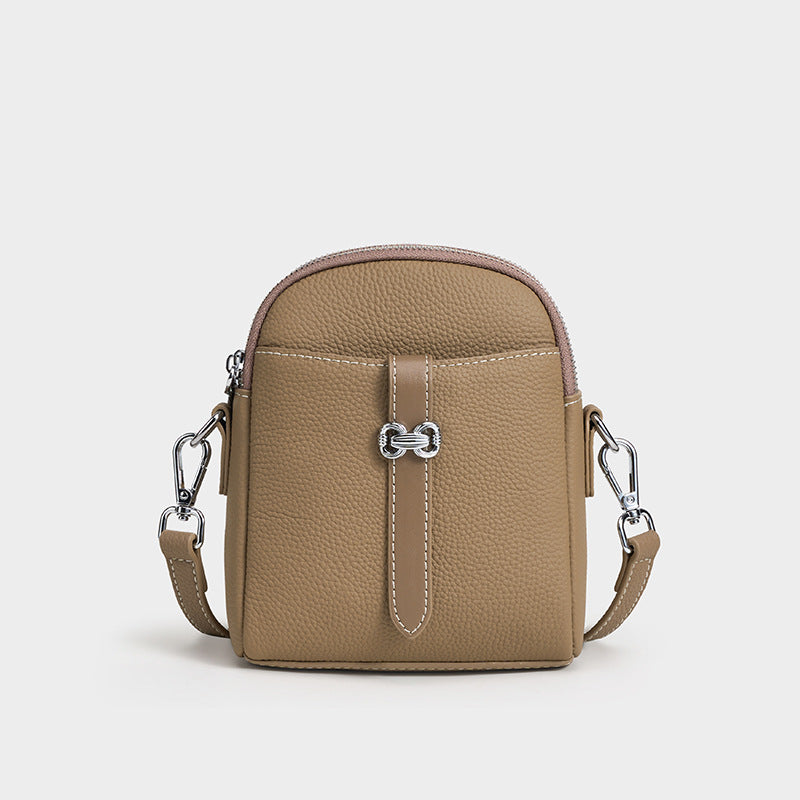 Women's Genuine Leather Simple Mobile Daily Matching Crossbody Bags