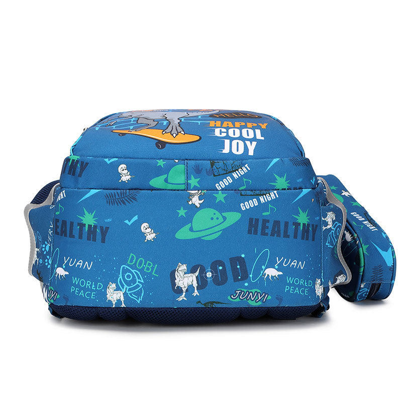 Children's Male Three-piece Dinosaur Grade Burden Reduction Elementary School Students' Schoolbags