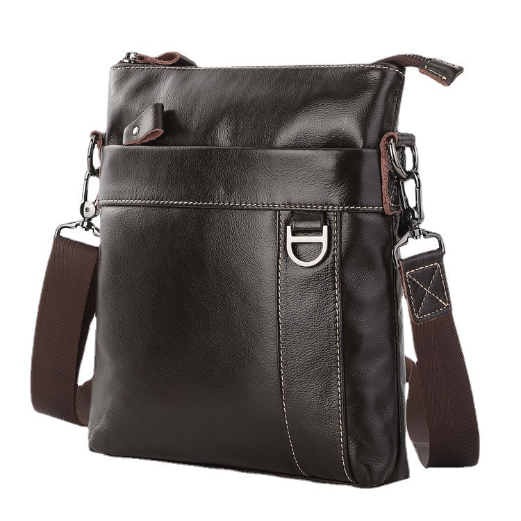 Men's Retro Business Vertical Design First Layer Men's Shoulder Bags