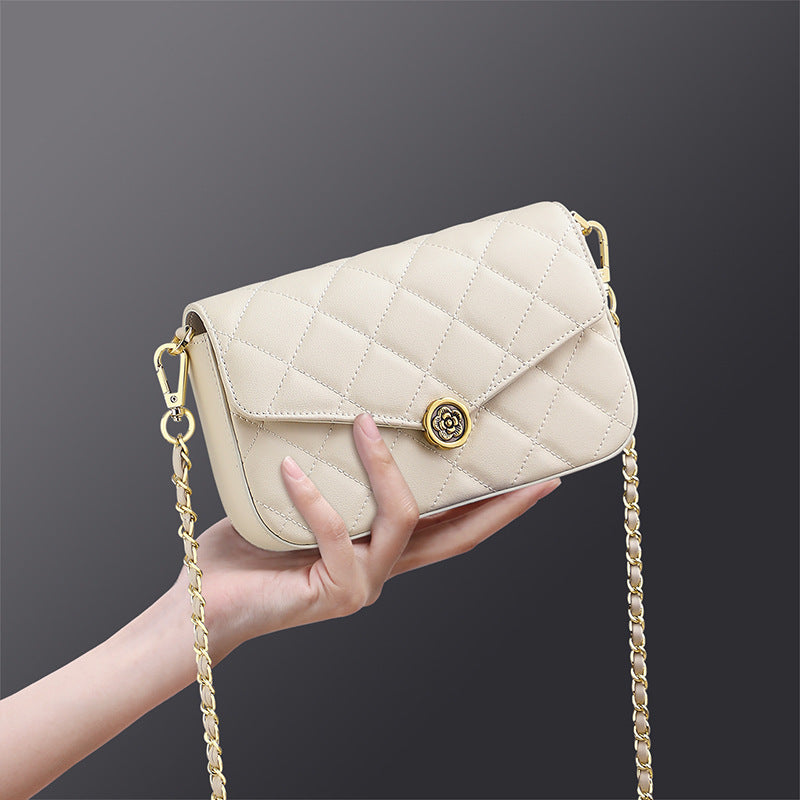 Women's Summer Genuine Leather Birthday Gift Chain Crossbody Bags