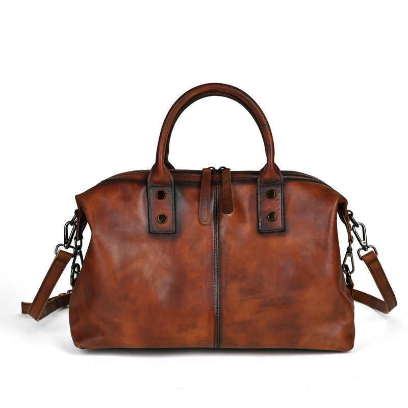 Women's First Layer Cowhide Vintage Trendy Handbags