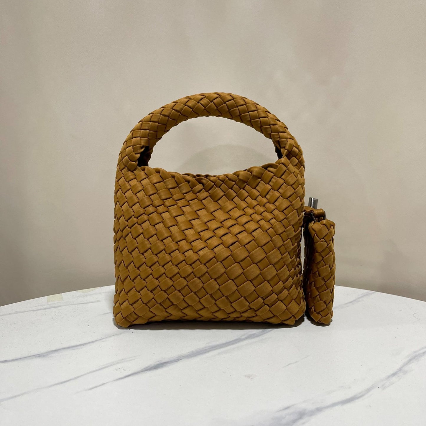 Women's High-grade Nylon Hand-woven Underarm Satin Shoulder Bags