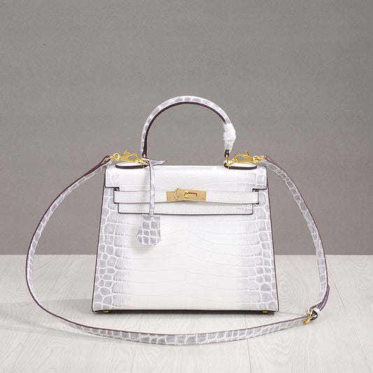 Women's Pouch Genuine Leather Crocodile Pattern Spoof Crossbody Bags