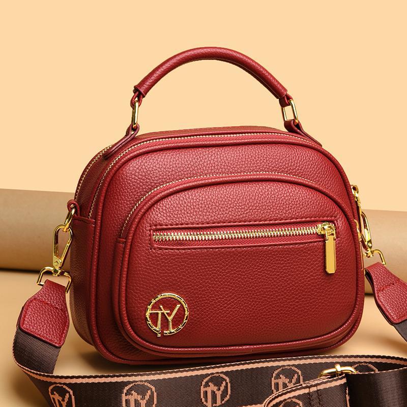 Women's Soft Leather Korean Style Fashion One Crossbody Bags