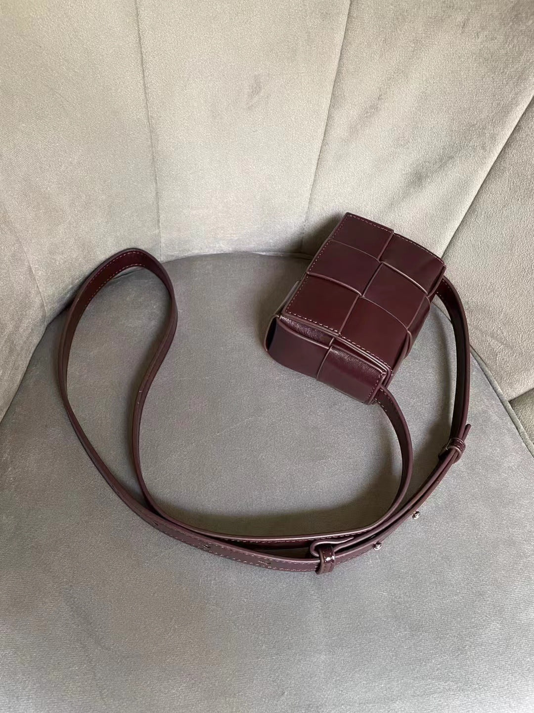 Women's Design Woven Genuine Leather Light Luxury Crossbody Bags