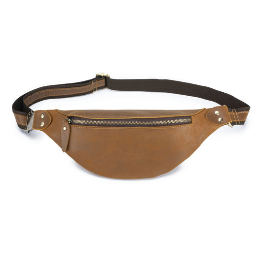 Men's Los Retro Crazy Horse Leather Trendy Men's Waist Packs