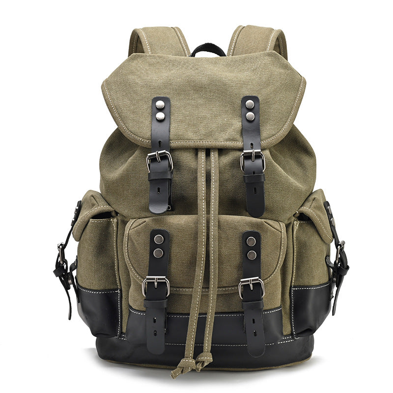 Retro Waterproof Oil Wax Canvas Large Backpacks