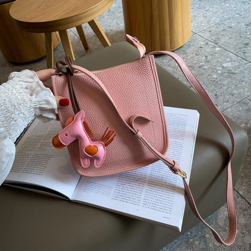 Women's Minority Simple Cow Leather Large Capacity Shoulder Bags
