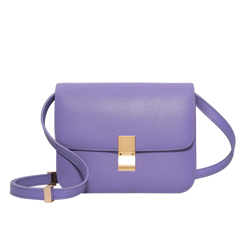 Women's Genuine Leather Retro Light Luxury Minority Joker Small Square Bags