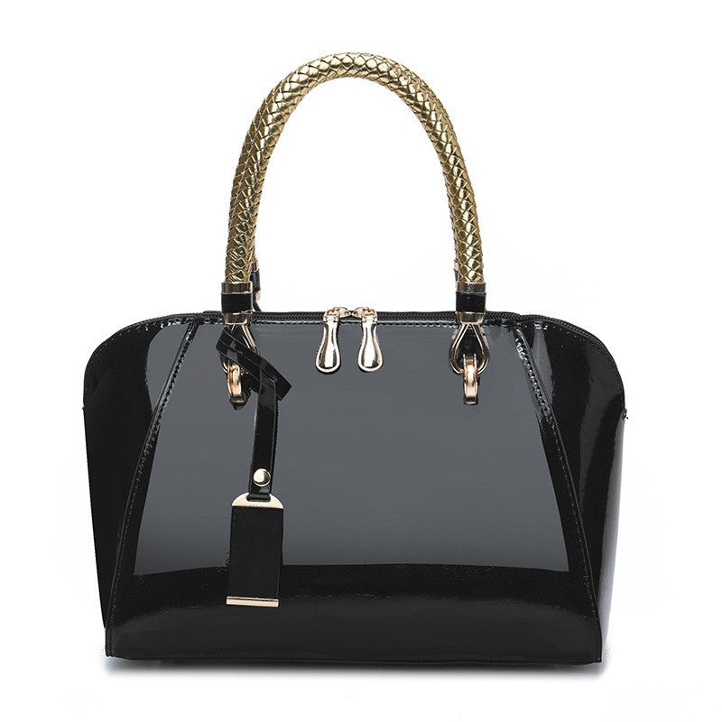Women's High-grade Large Capacity Summer Shining Leather Handbags