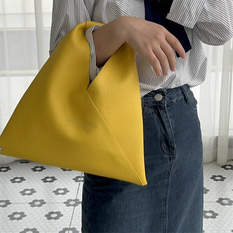Women's Niche Cowhide Underarm Idle Style Garbage Bags