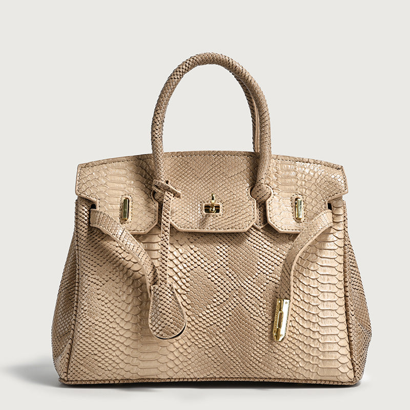 Women's Snakeskin Pattern Trendy Large Capacity Versatile Tote Bags