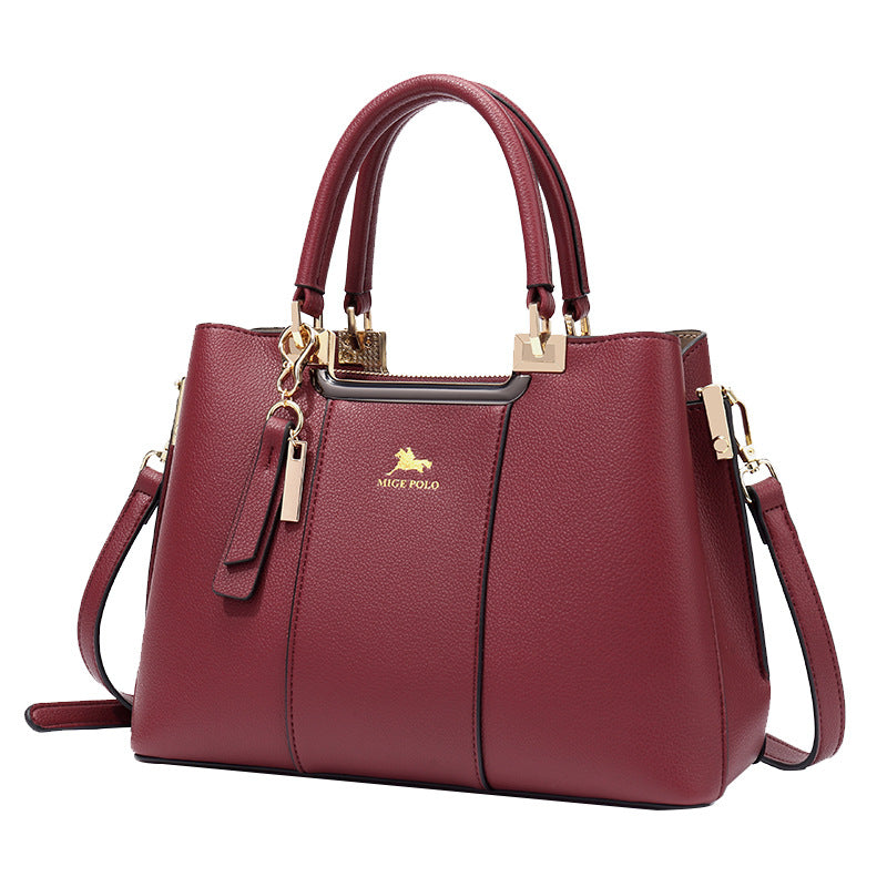 Women's Light Luxury Genuine Leather Mother Fashionable Shoulder Bags