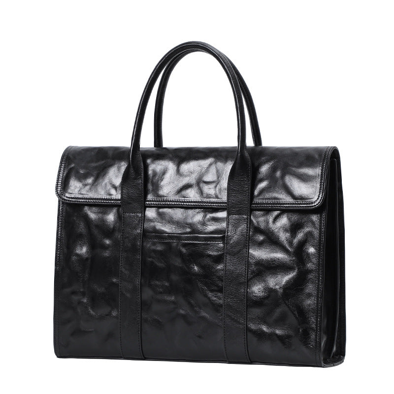 Men's Live Broadcast First Layer Cowhide Hand Men's Briefcases