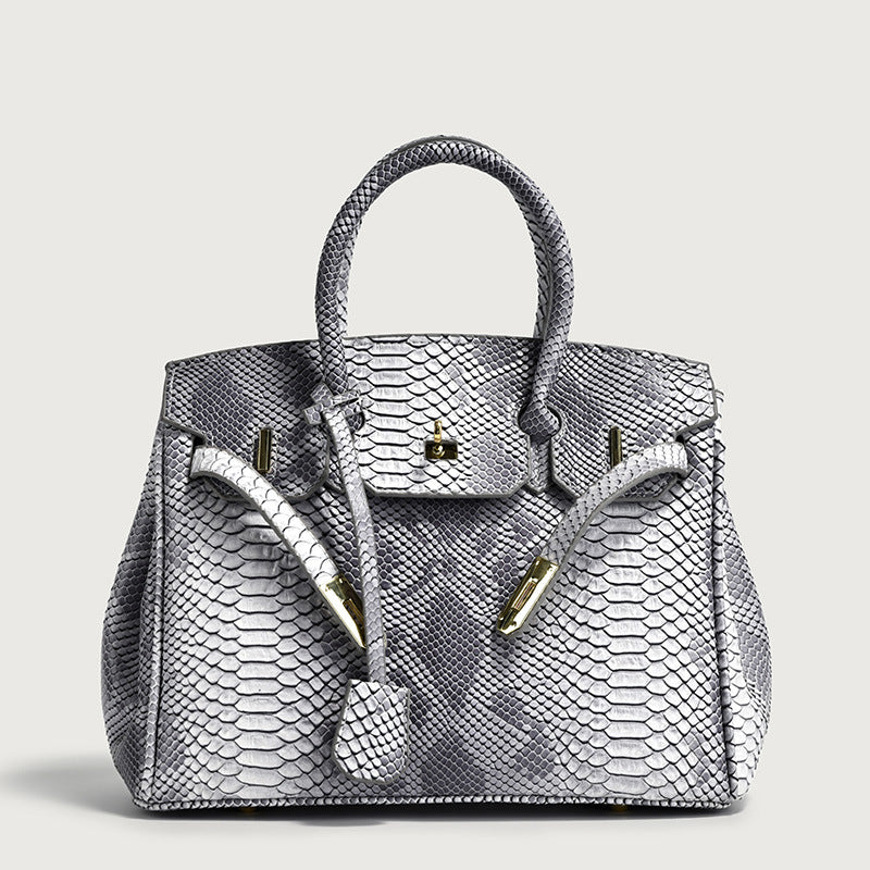 Women's Snakeskin Pattern Trendy Large Capacity Versatile Tote Bags