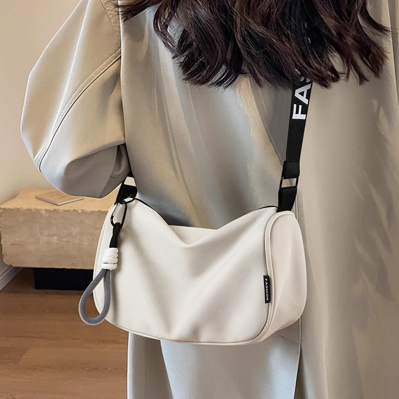 Women's Summer Simple Style Underarm Canvas Pillow Crossbody Bags