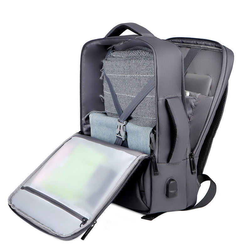 Men's Portable Waterproof Nylon Multifunctional Business Computer Backpacks