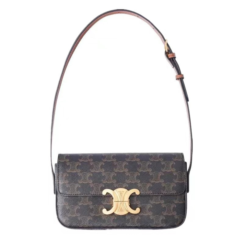 Women's Fashion Arc Underarm Genuine Leather French Bags