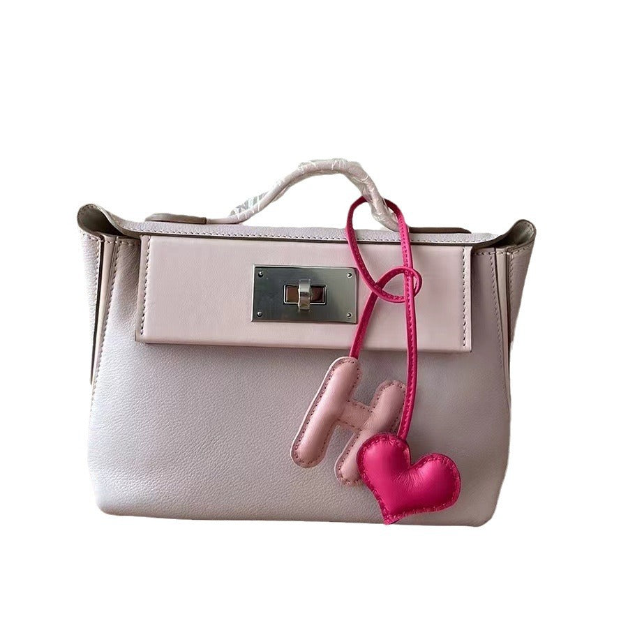 Women's First Layer Cowhide Kelly Genuine Leather Small Square Bags